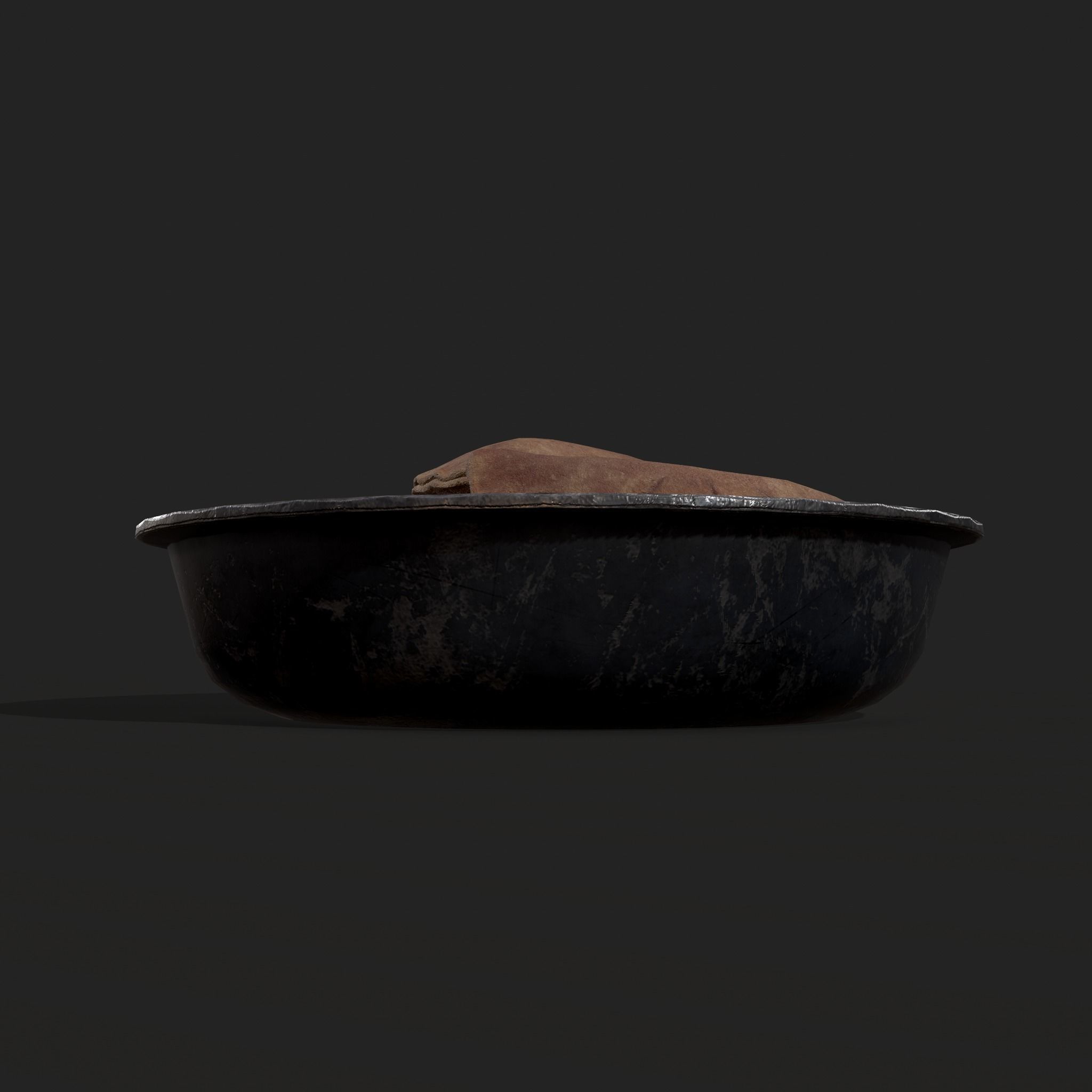 Pastry in bowl Low-poly 3D model_11
