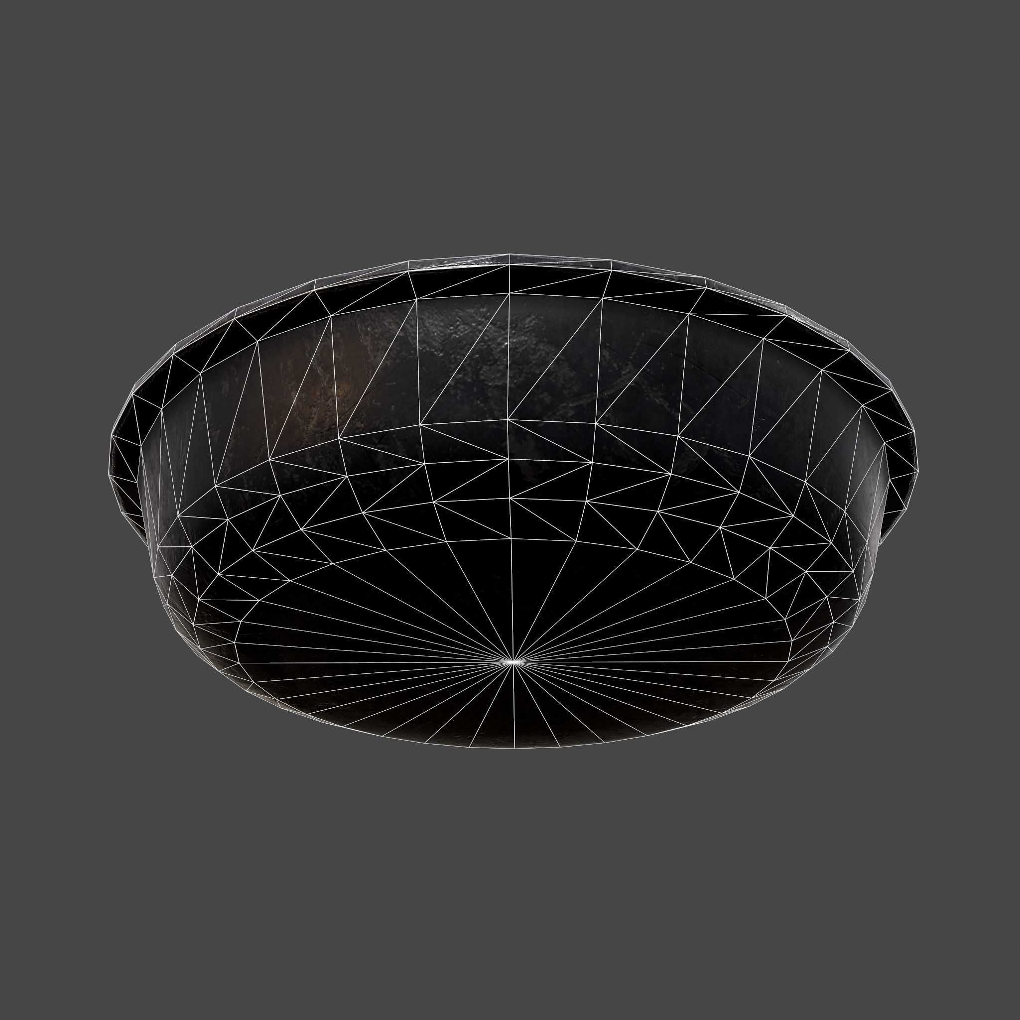 Pastry in bowl Low-poly 3D model_24