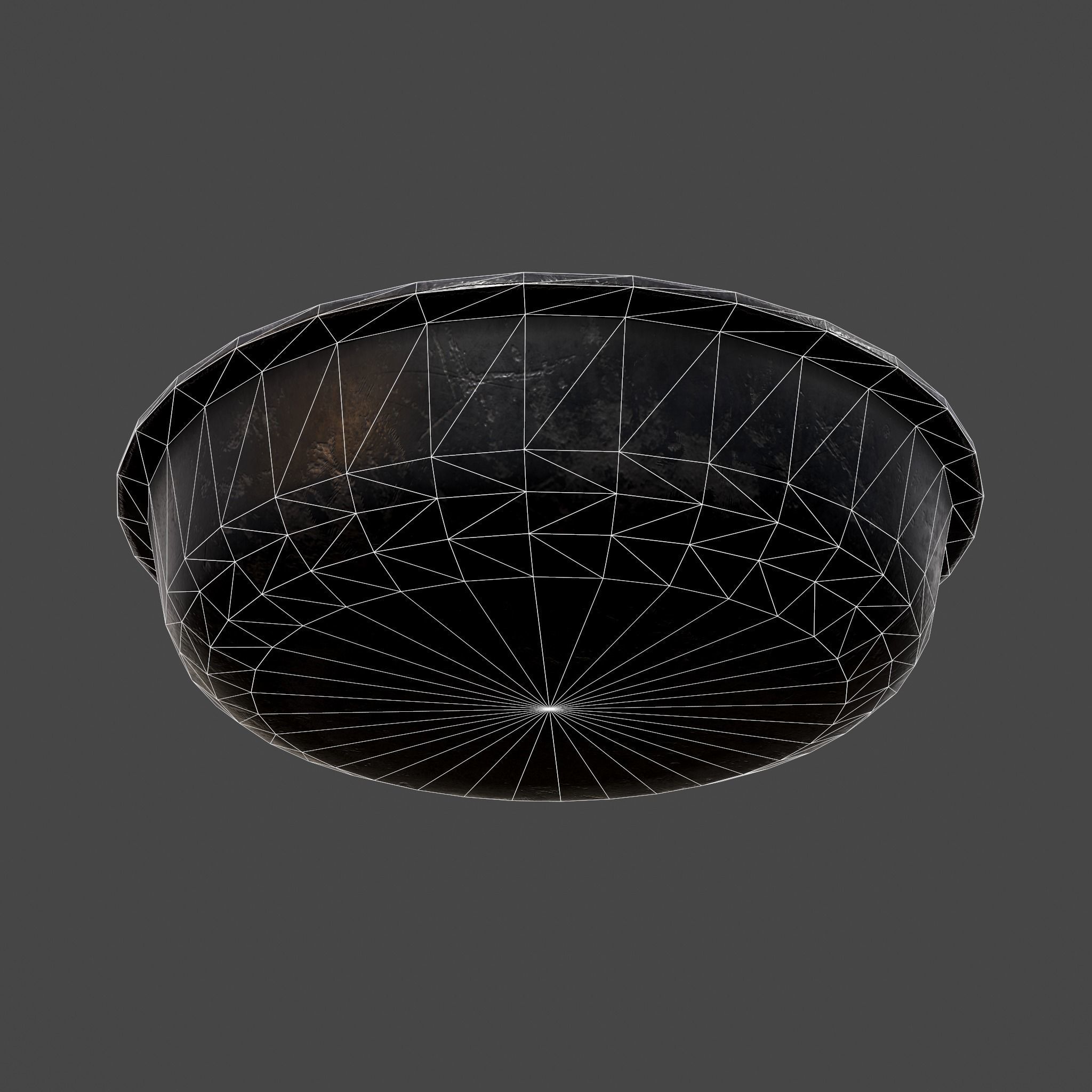 Pastry in bowl Low-poly 3D model_25