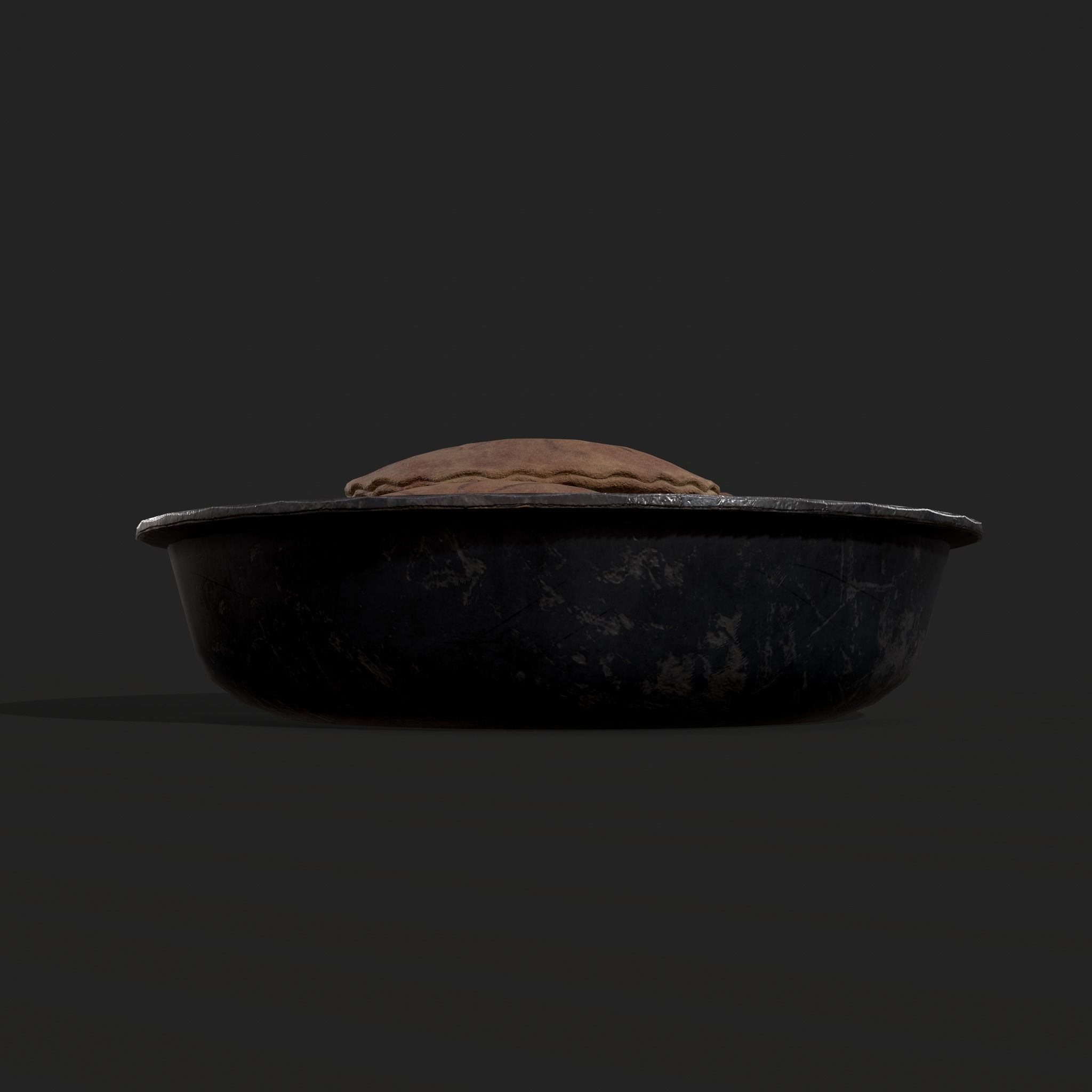 Pastry in bowl Low-poly 3D model_15