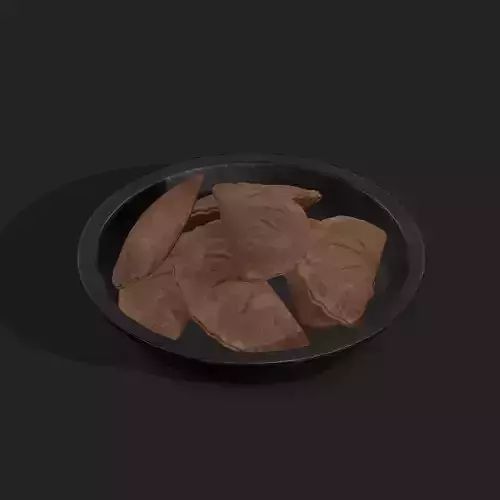 Pastry in bowl Low-poly 3D model