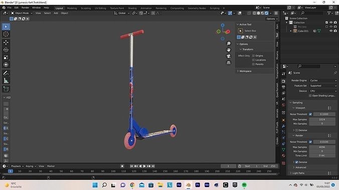 Spider-Man scooter Free low-poly 3D model