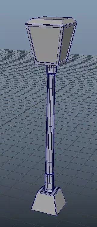 PropHighPolyLantern1001 lamp post 3D model_0