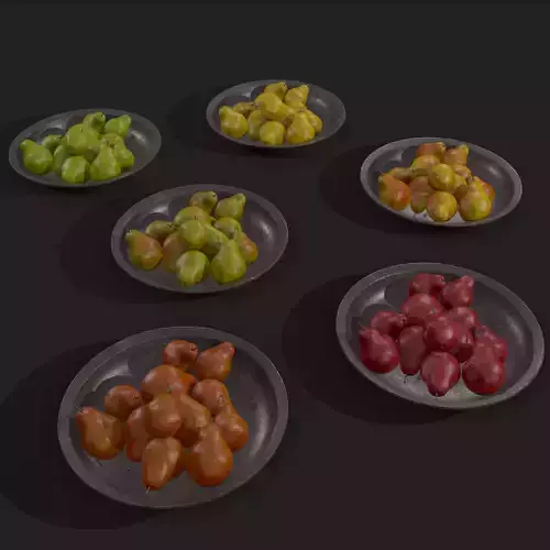 Pears Bowl  Low-poly 3D model