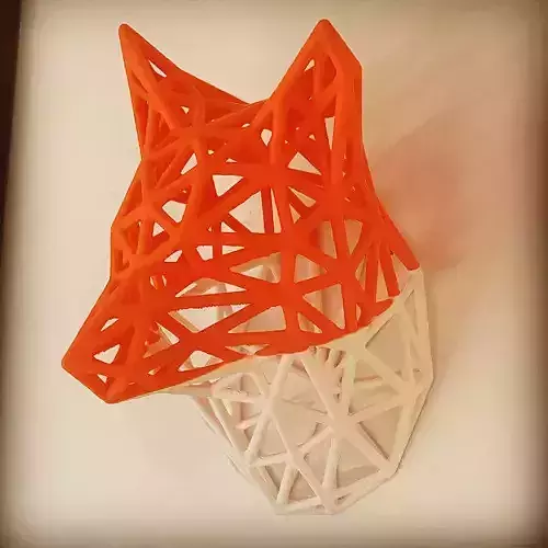 Modern Fox Head Sculpture