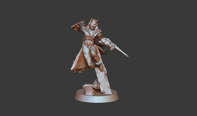 Harlequine Solo artist male  female models PRE-SUPPORTED 3D print model