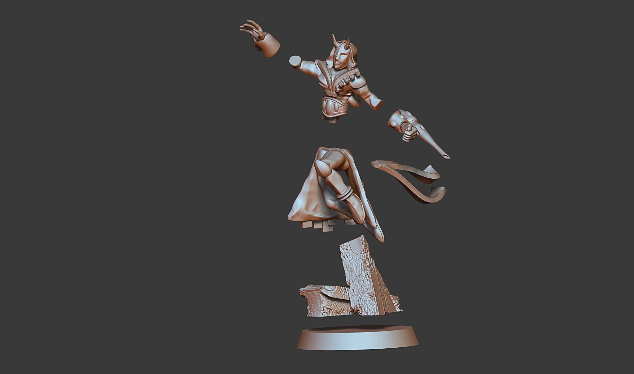 Harlequine Solo artist male  female models PRE-SUPPORTED 3D print model_4