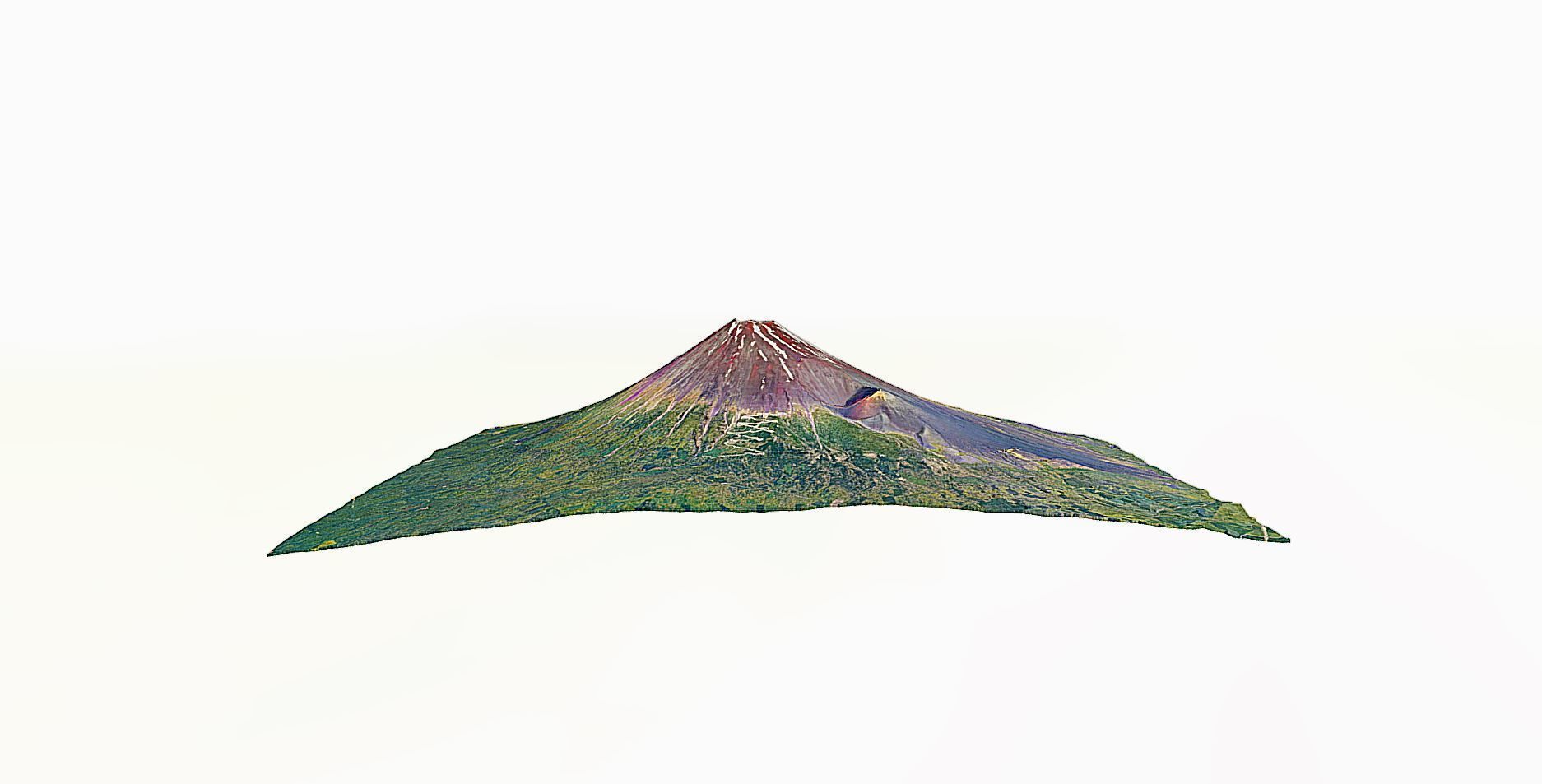 Mount Fuji Low-poly 3D model_7