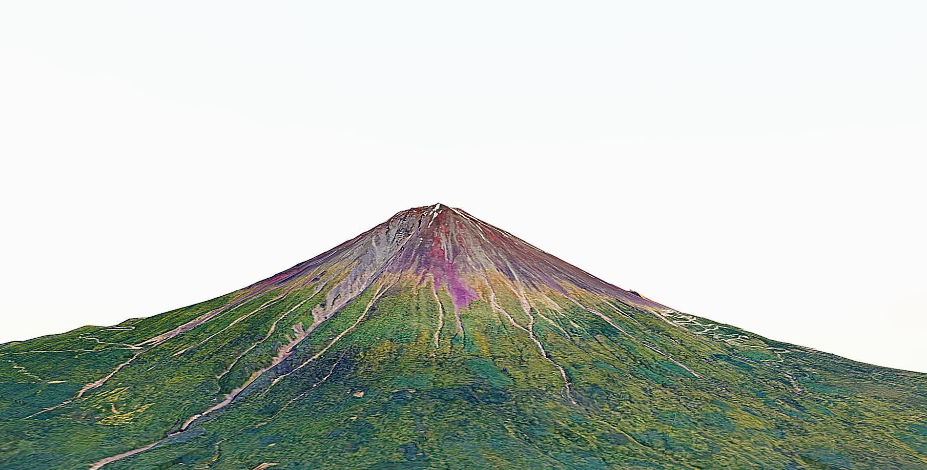 Mount Fuji Low-poly 3D model_2