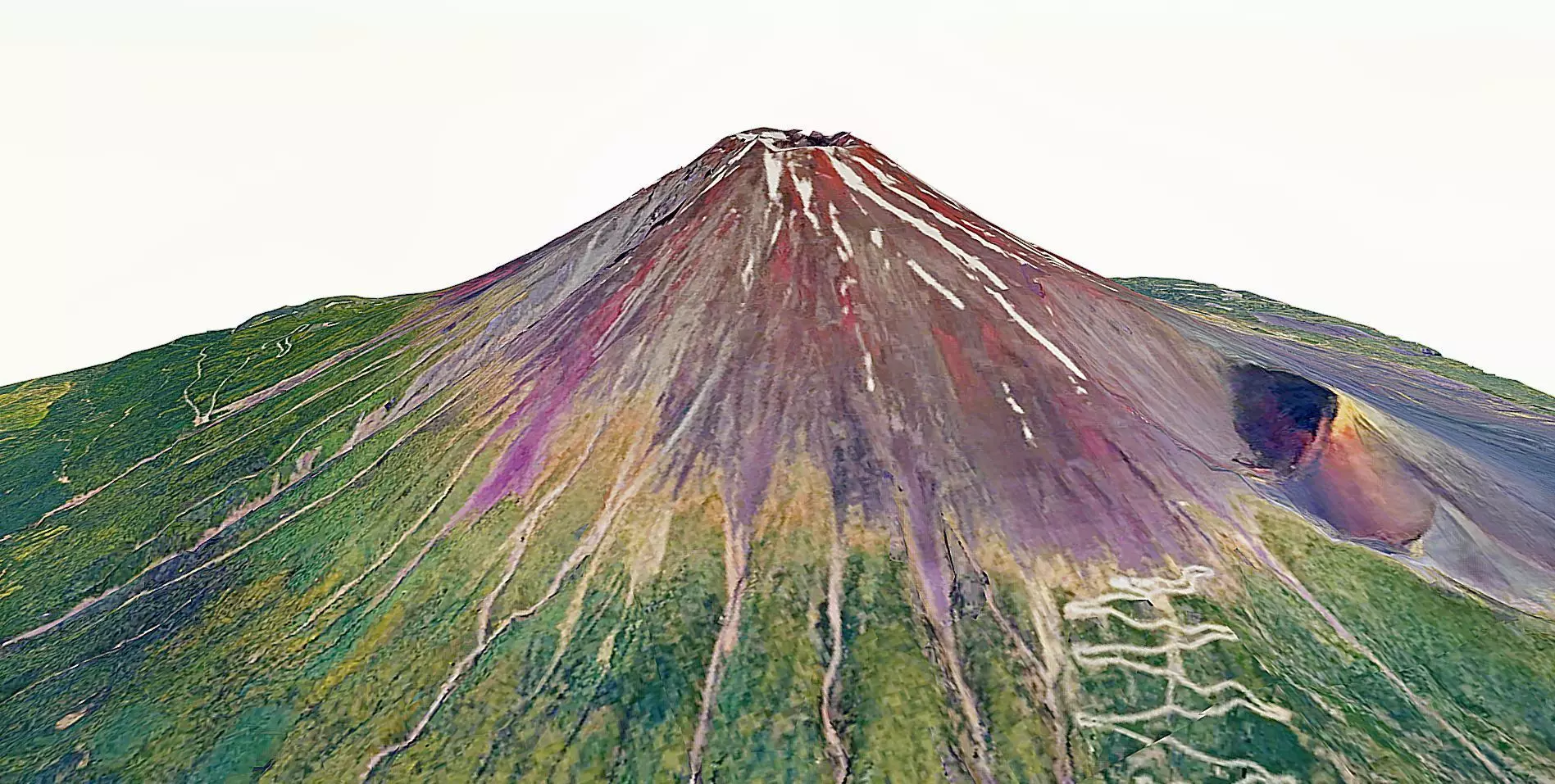 Mount Fuji Low-poly 3D model_0