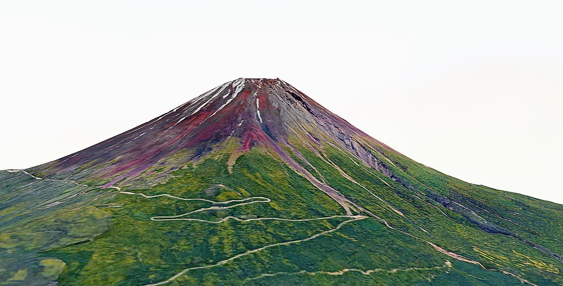 Mount Fuji Low-poly 3D model_4