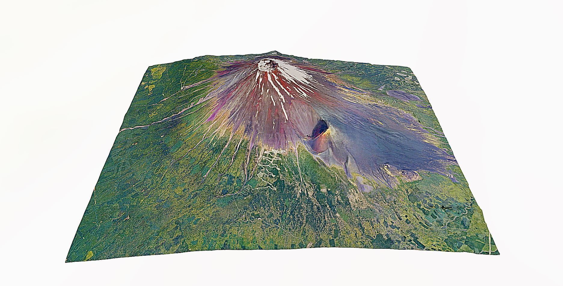 Mount Fuji Low-poly 3D model_5