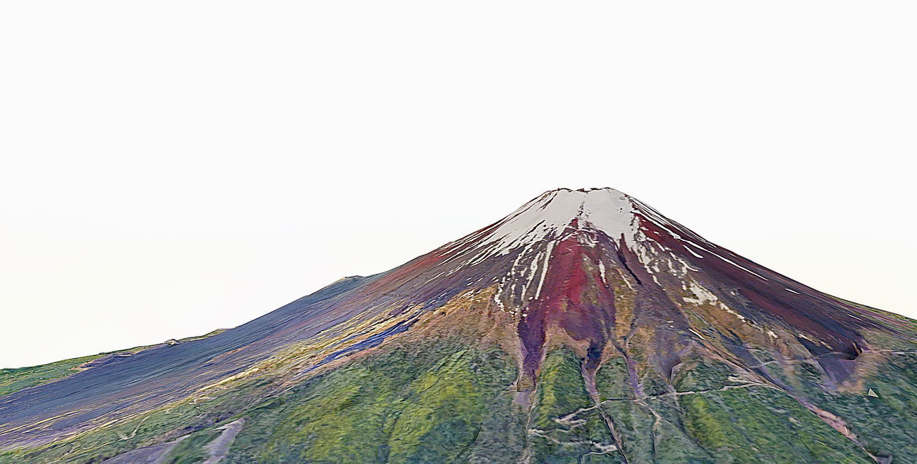 Mount Fuji Low-poly 3D model_3