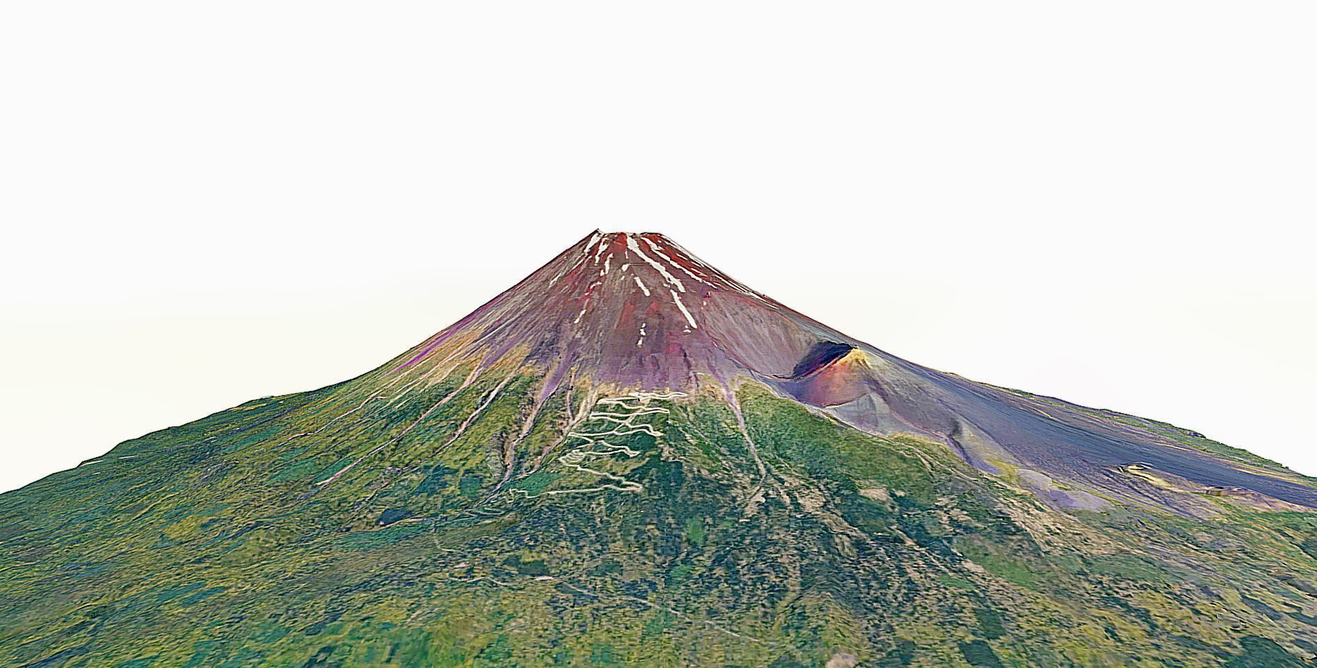 Mount Fuji Low-poly 3D model_1