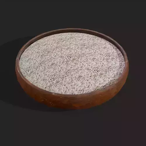 White Rice Bowl  Low-poly 3D model