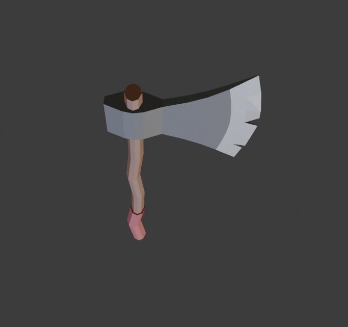 Old Axe Low-poly 3D model_2