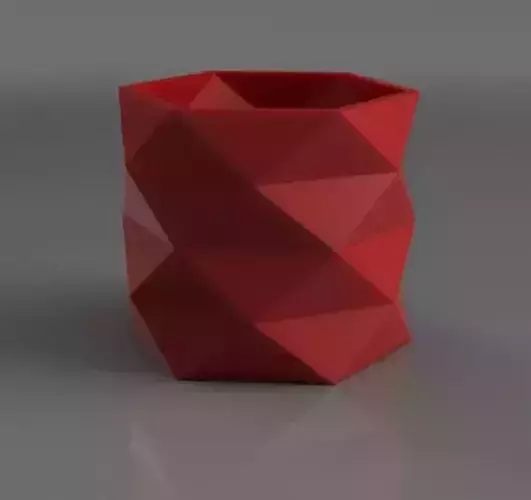 PENCIL HOLDER LOW POLY 3D print model