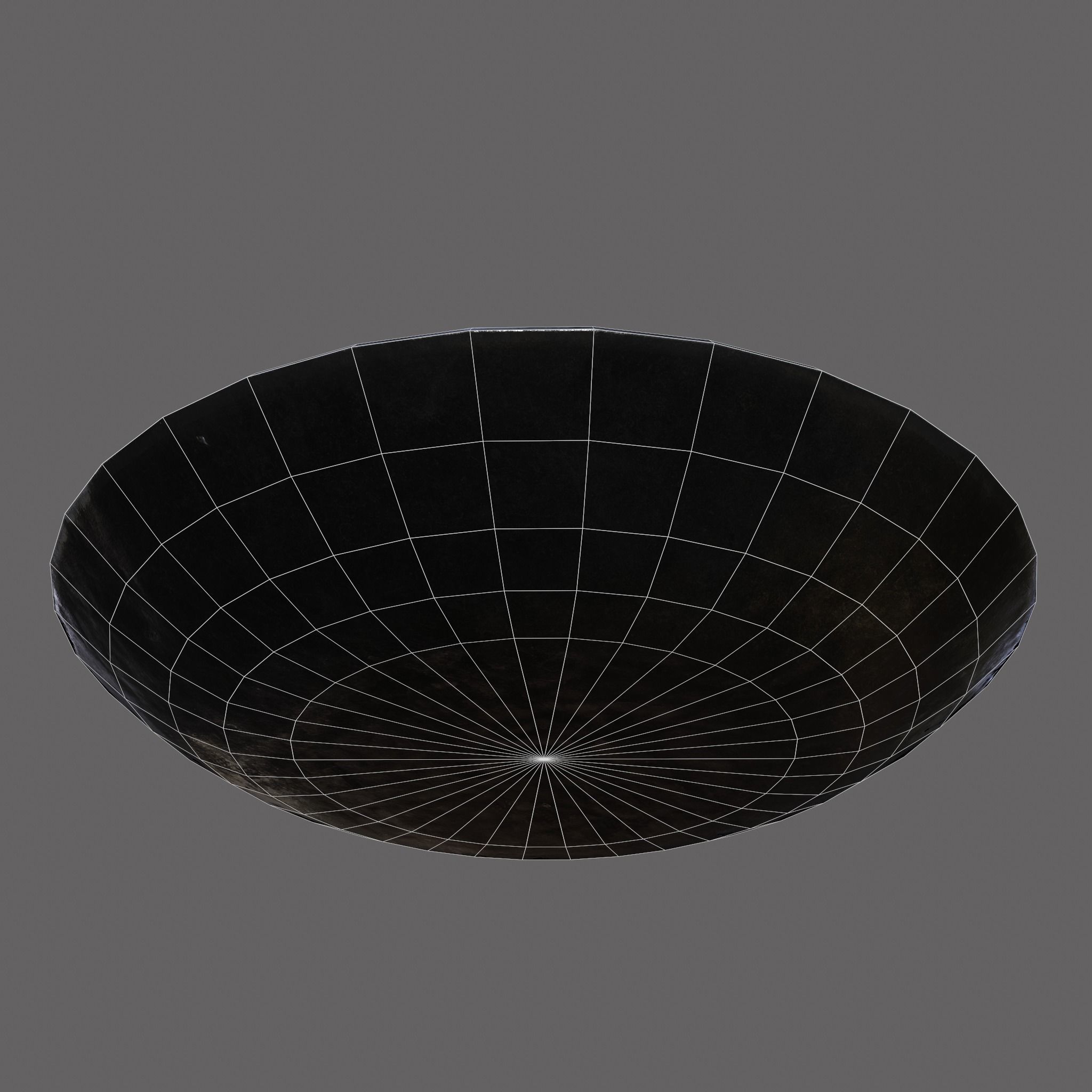 Bread on a Plate Low-poly 3D model_18