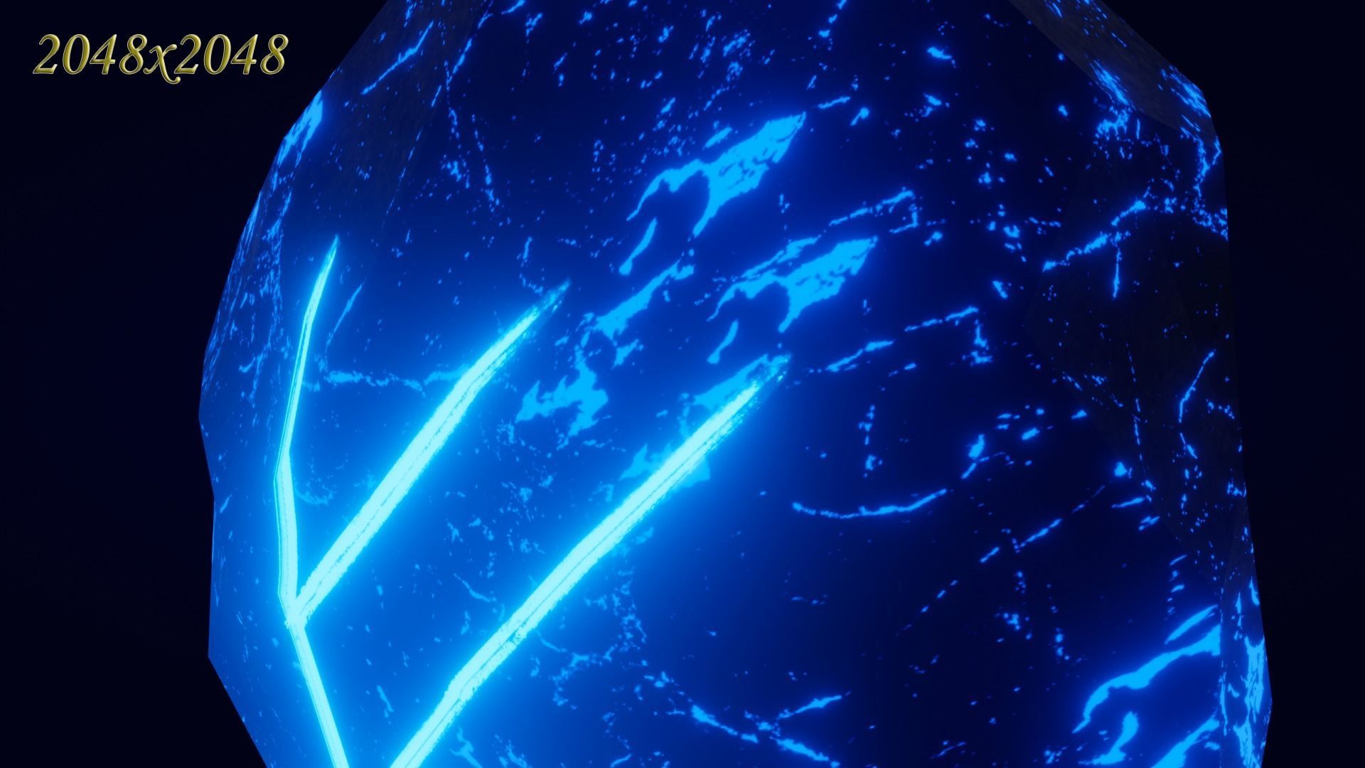 Elder Futhark 24 Runestones Pack Low-poly 3D model_3