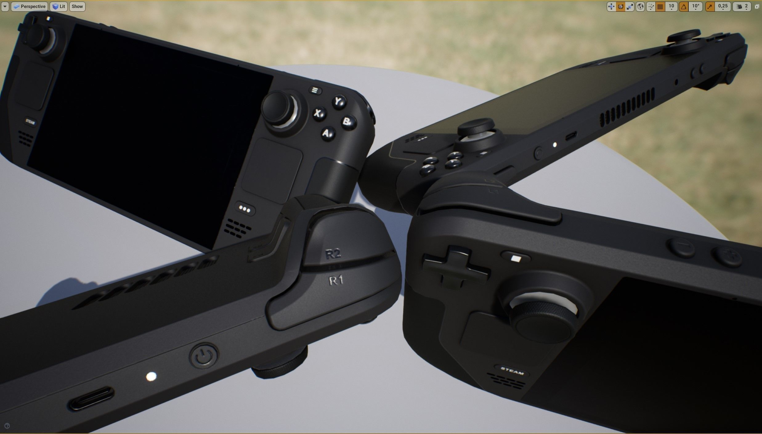 Steam Deck Low-poly 3D model_6