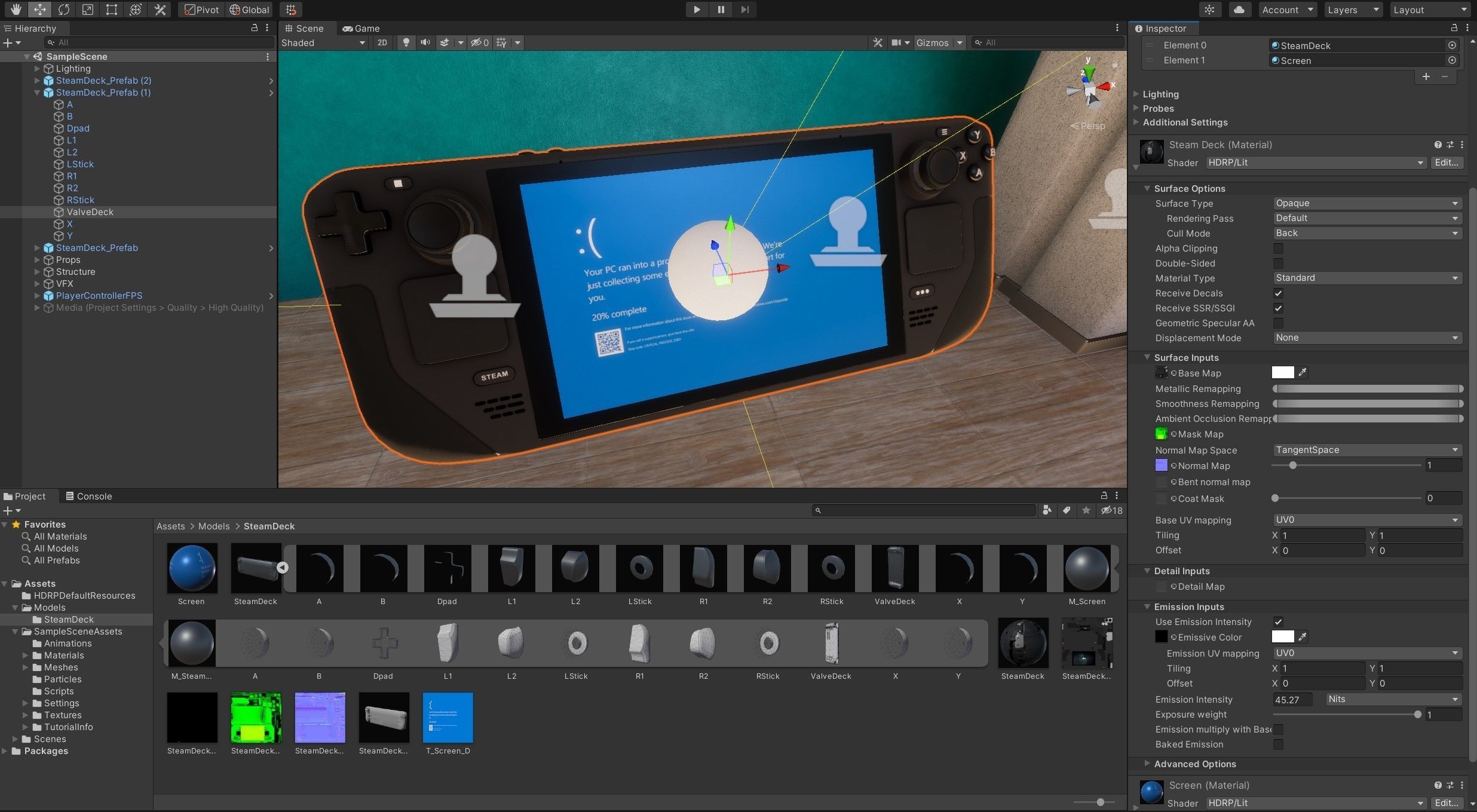 Steam Deck Low-poly 3D model_12