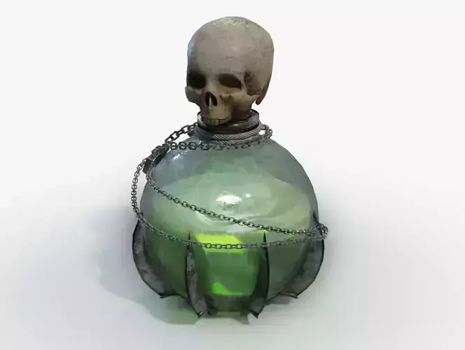 Lowpoly Poison Potion Bottle