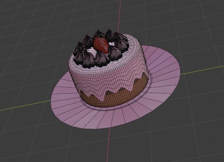 Cute Cake 3D model_4