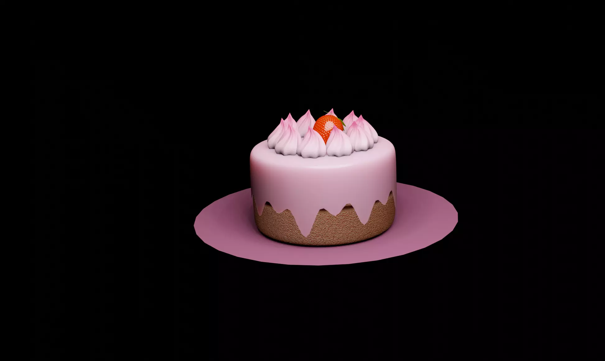 Cute Cake 3D model_0