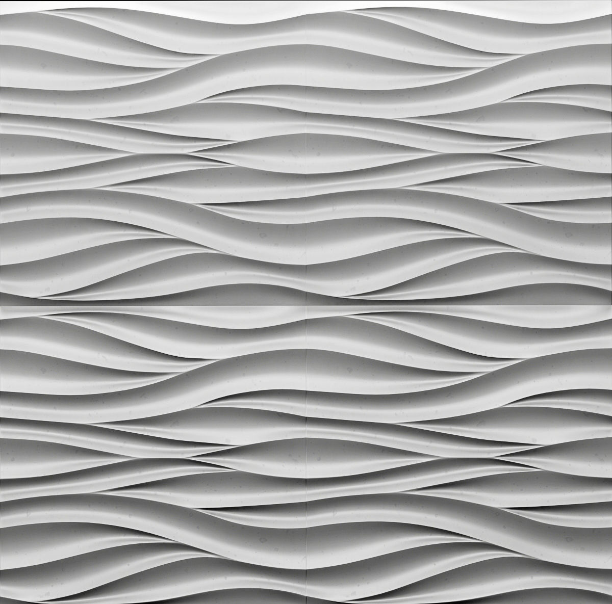 3d panel wave 3D model_5