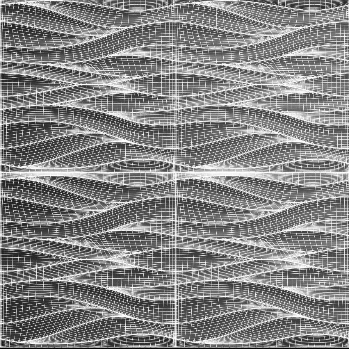 3d panel wave 3D model_4