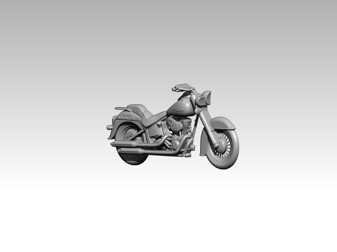 classic motorcycle relief 2 3D print model_1