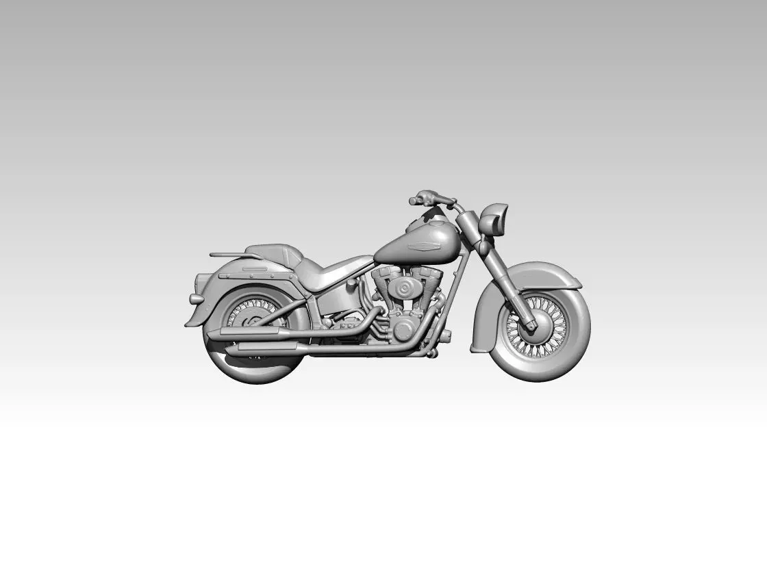 classic motorcycle relief 2 3D print model_0