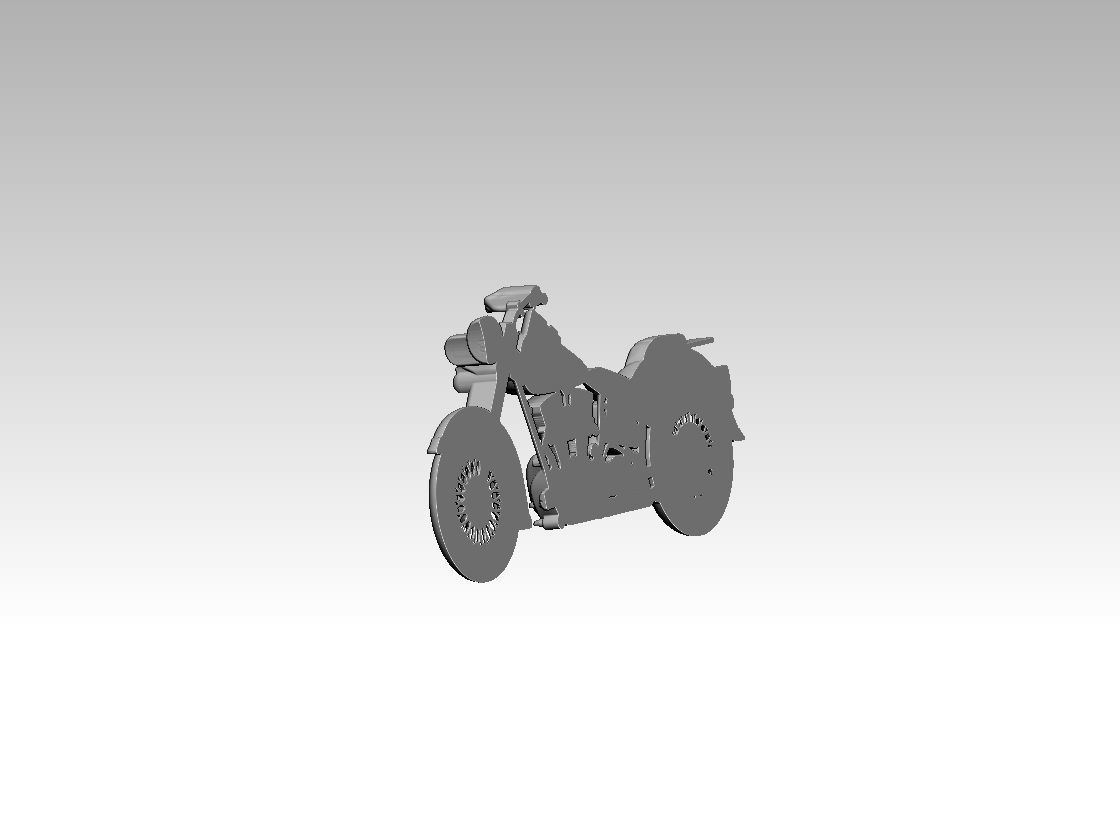 classic motorcycle relief 2 3D print model_3