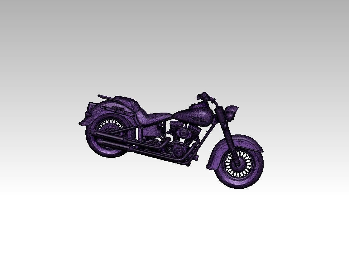 classic motorcycle relief 2 3D print model_4