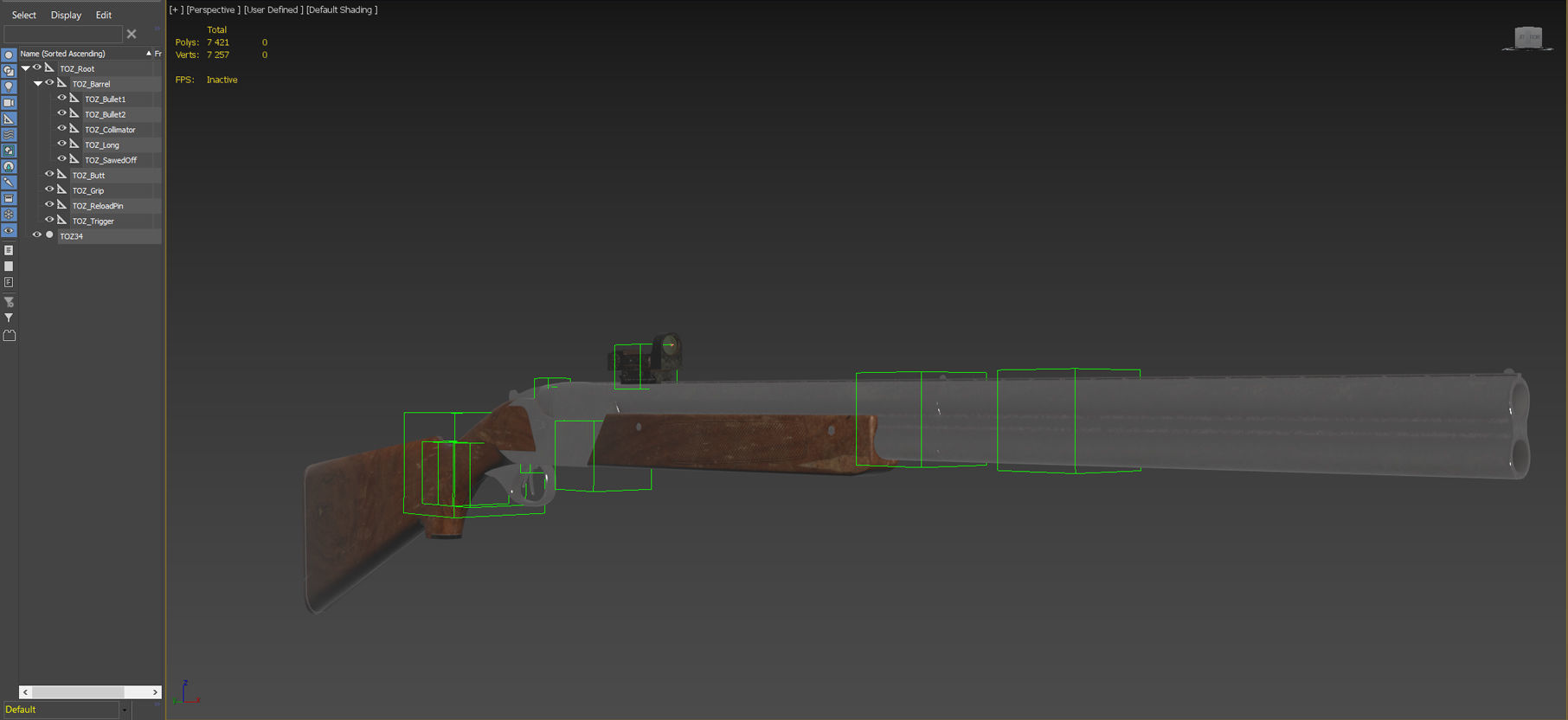 Modular TOZ-34 Low-poly 3D model_12