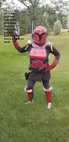Mandalorian Armor and Helmet Mod Kit 3D print model