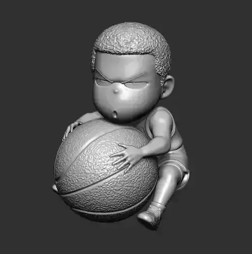 Hanamichi sakuragi Chibi for 3d printing statue