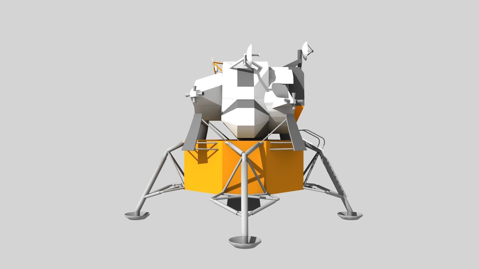 Lunar lander module LEM 3D model_3