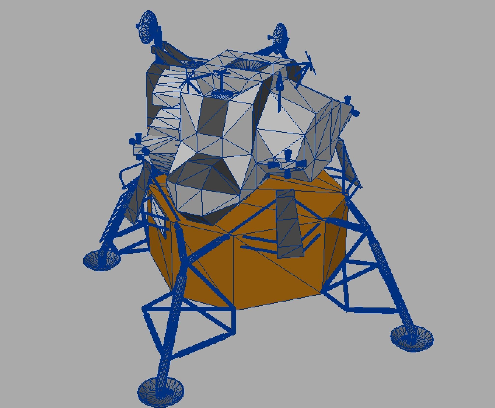 Lunar lander module LEM 3D model_7