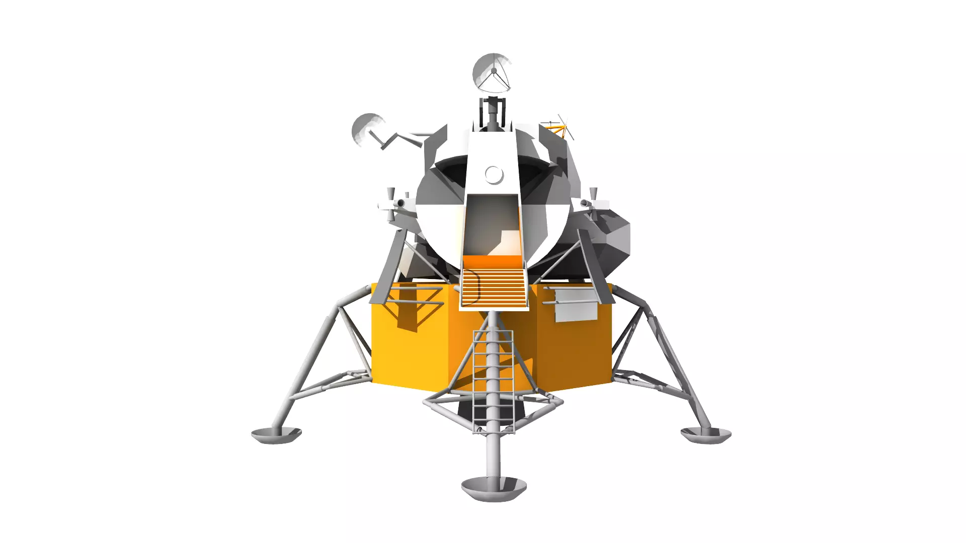 Lunar lander module LEM 3D model_0