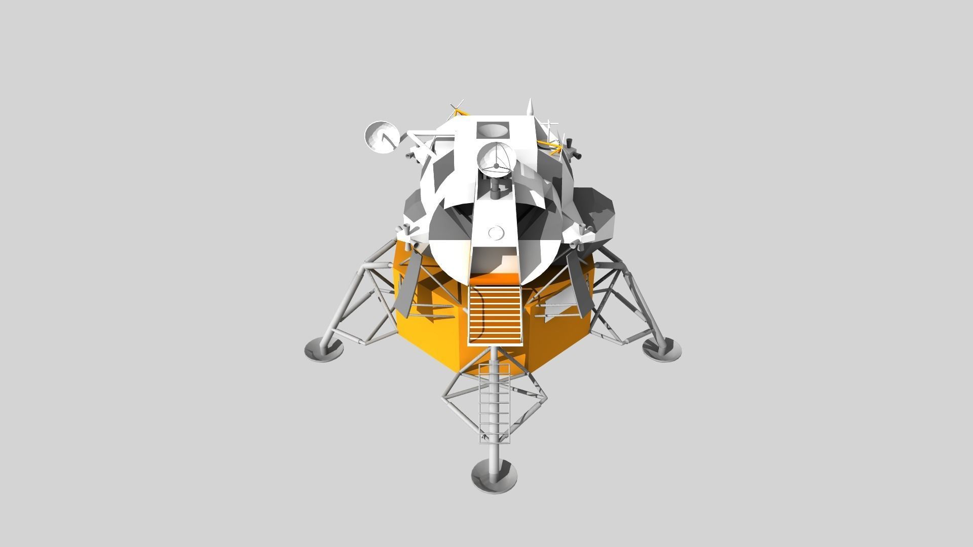 Lunar lander module LEM 3D model_4