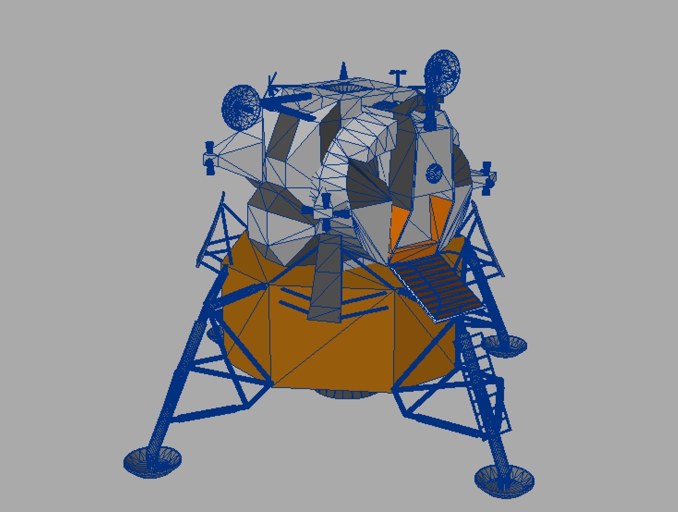 Lunar lander module LEM 3D model_6