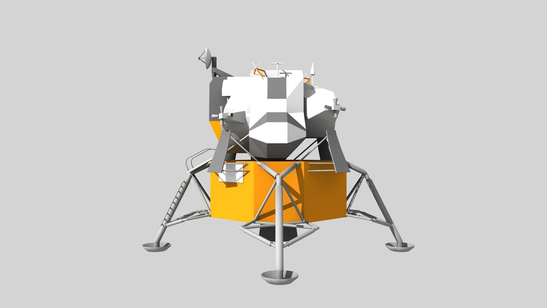 Lunar lander module LEM 3D model_1