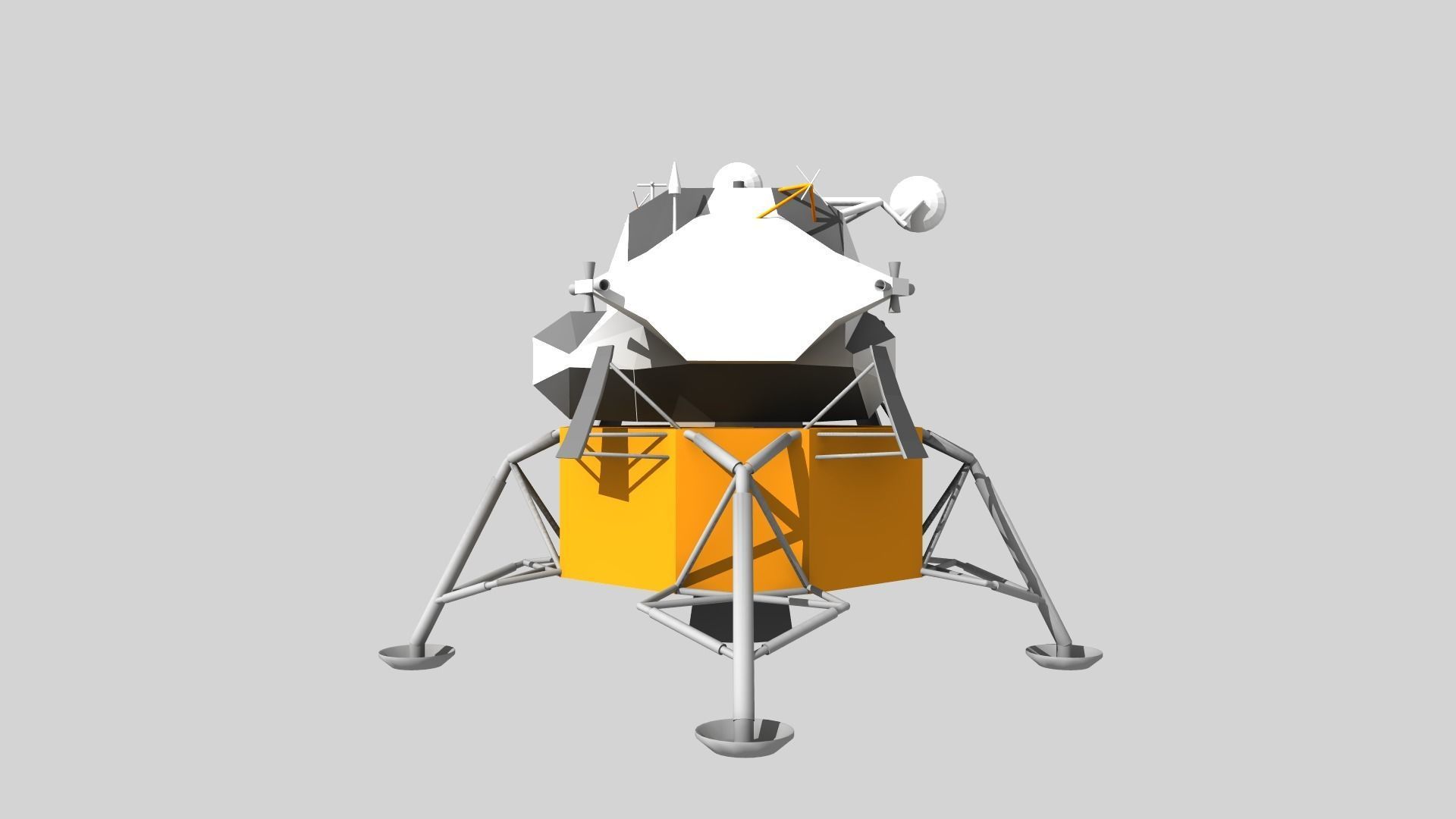 Lunar lander module LEM 3D model_2