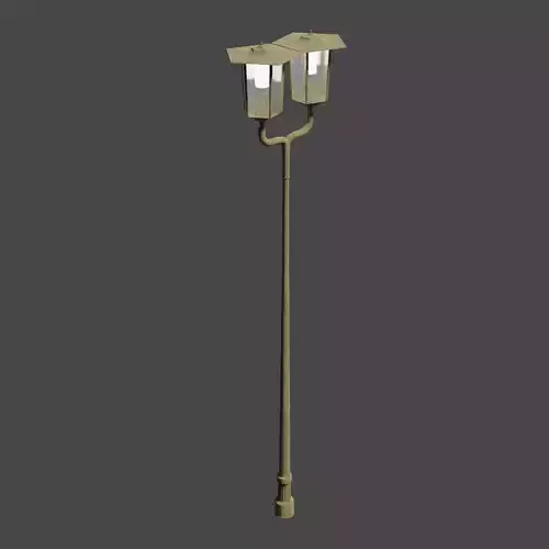 Old City Lamp Low-poly 3D model