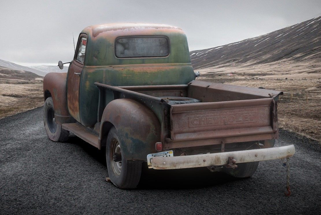 Rusted 1957 Chevrolet Truck 3D scan Low-poly 3D model_2