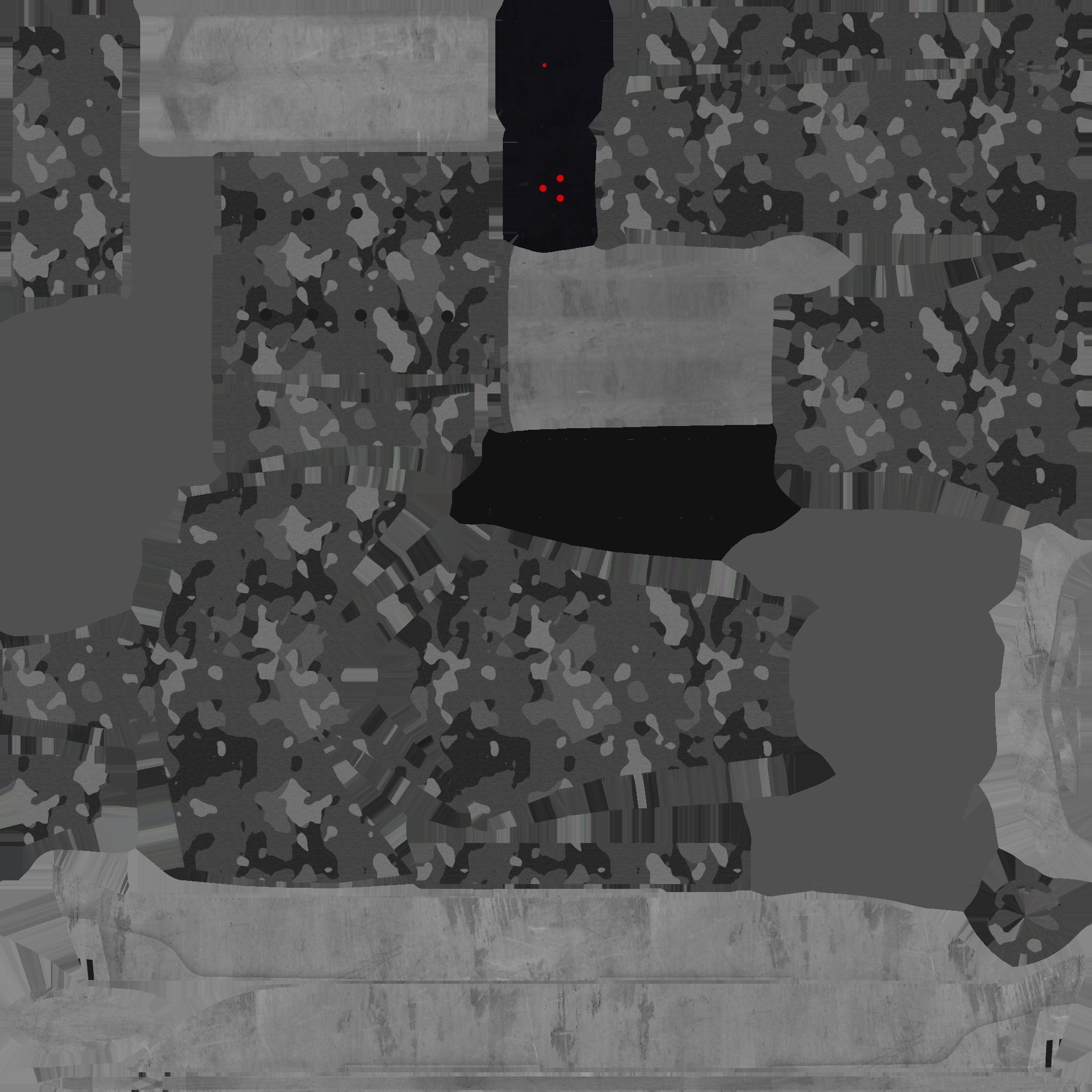 Sniper Gunblade 07 Black Camouflage - Character SciFi Design Low-poly 3D model_16