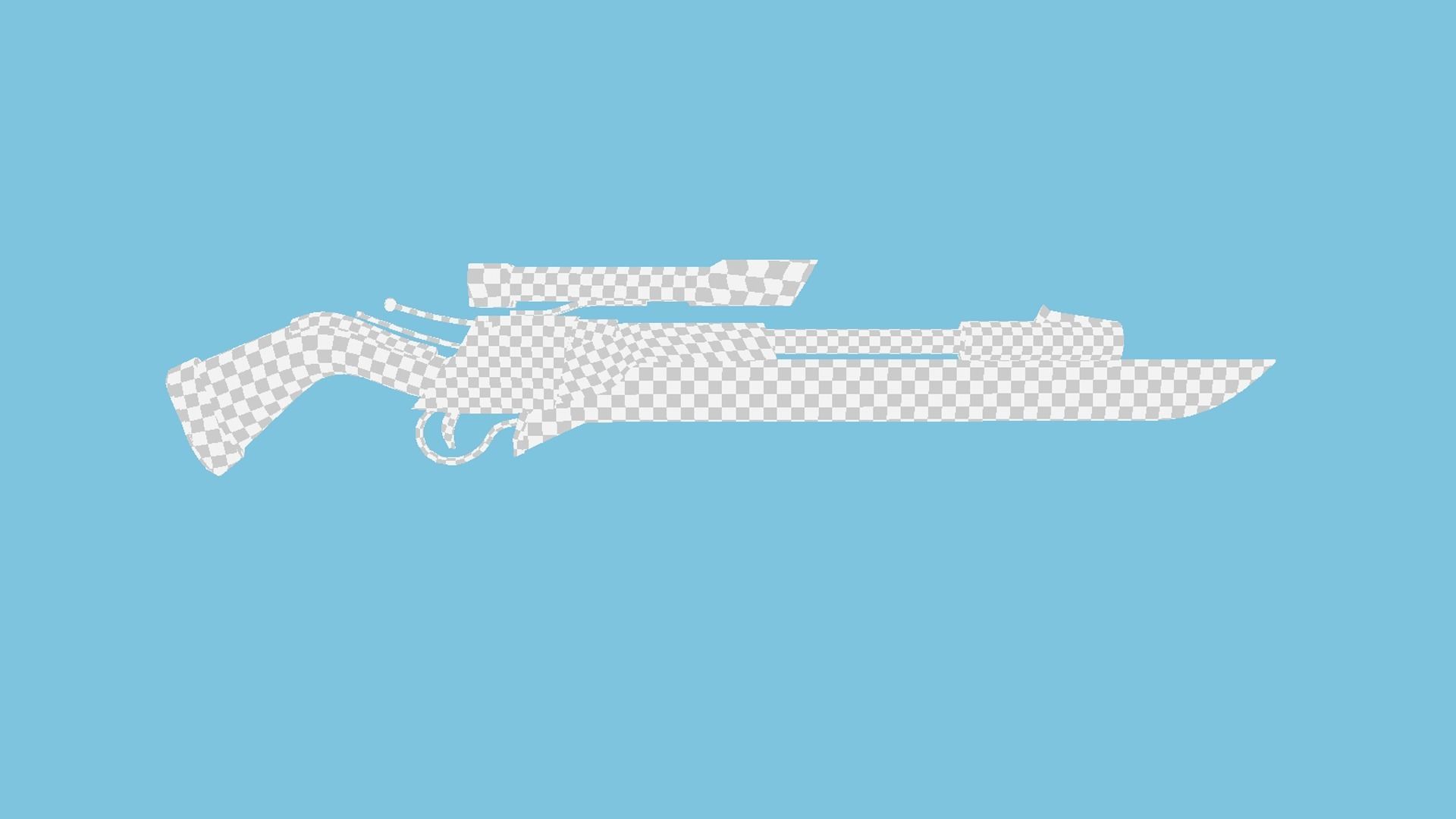 Sniper Gunblade 07 Black Camouflage - Character SciFi Design Low-poly 3D model_13