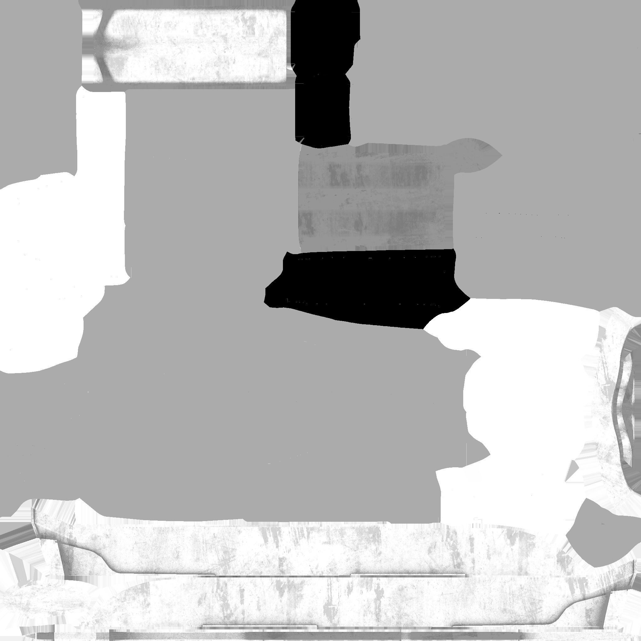 Sniper Gunblade 07 Black Camouflage - Character SciFi Design Low-poly 3D model_19