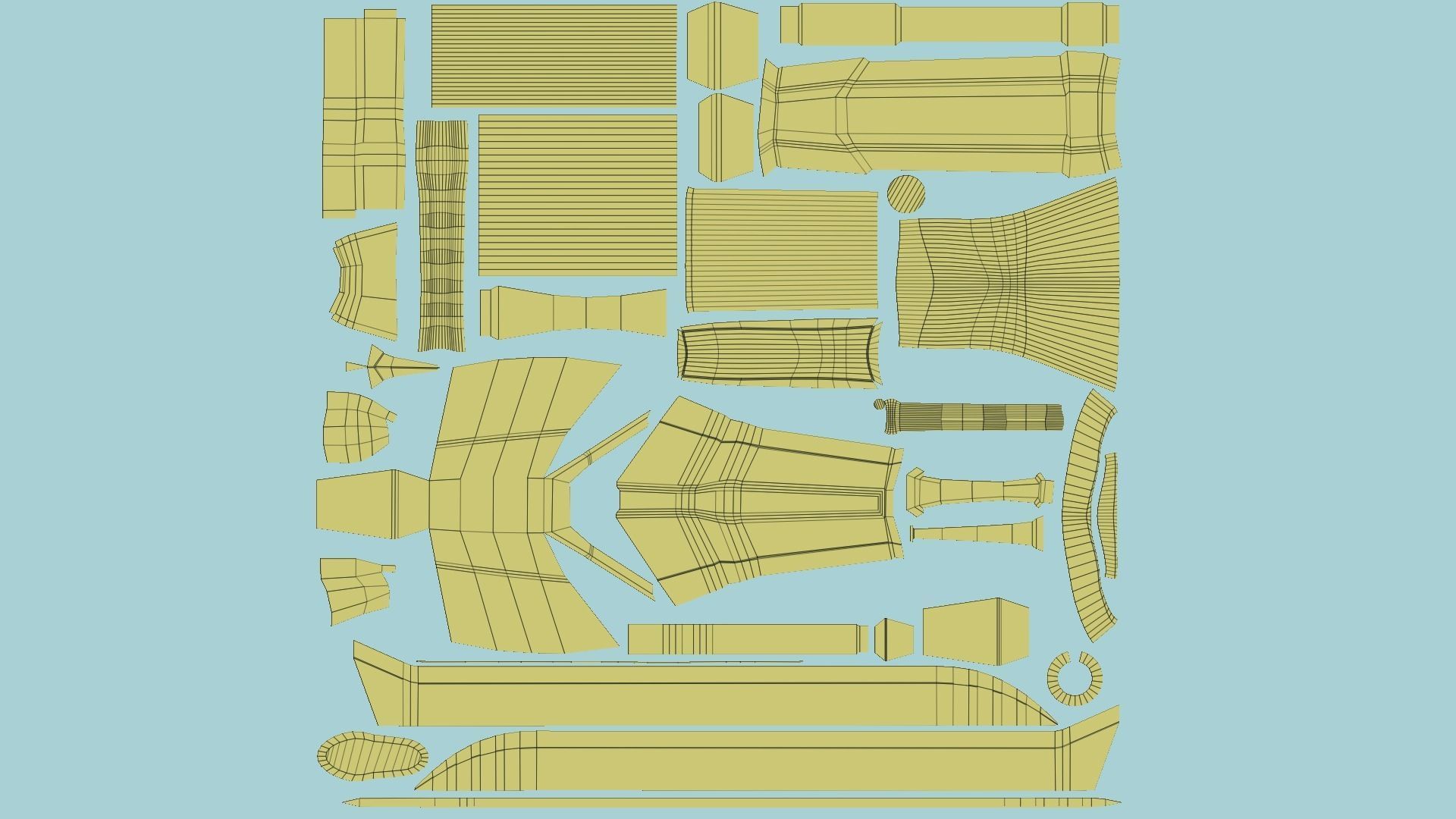 Sniper Gunblade 07 Black Camouflage - Character SciFi Design Low-poly 3D model_6